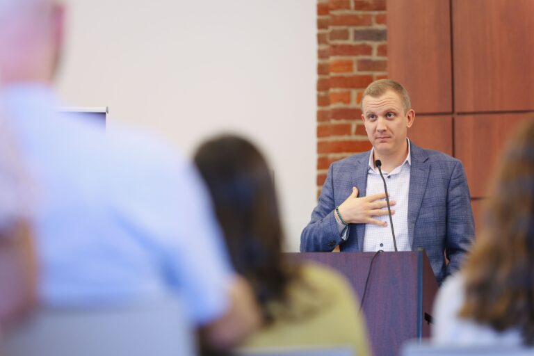 Tim Alberta of The Atlantic speaks at the Tocqueville Center