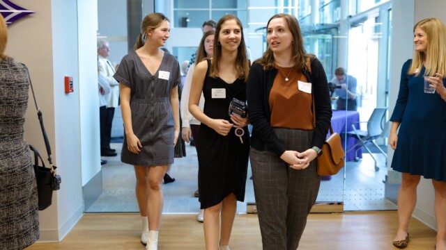 Megan Hubbard '24, Lily Feingold '25, and Regan Richardson '24