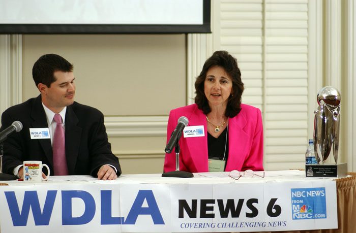 News program (l-r) Bernie Pritchard and Lisa Gunton