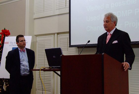 John Fly presenting and David Johnstone