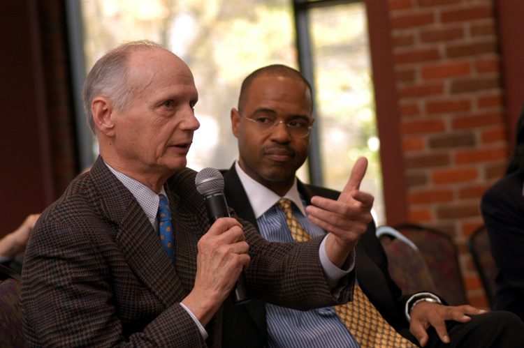 Secretary Riley and Juan Johnson