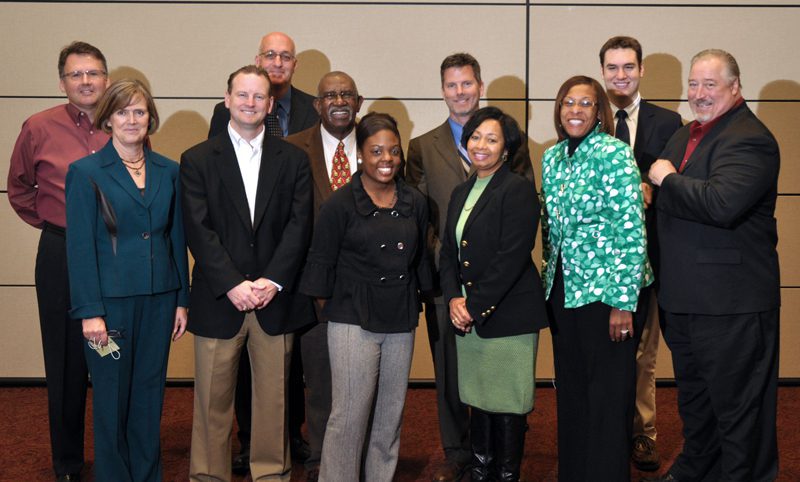 Sojourners (l-r) Row 1: Frances Ellison, Charles McDonald, guest, Karen Knuckles, Marchele Garrett, John Mateka; Row 2: Jim Dunbaugh, Dana Souza, Charles Johnson, Carson Rogerson, guest
