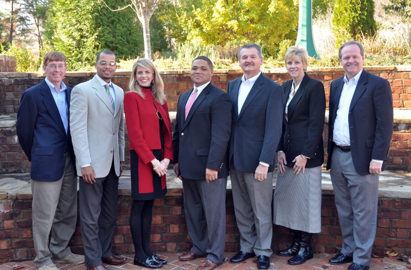 Kicks for Kids group members (L to R): Tony McDade, J. Auvis Cole, Katherine Smoak Davis, Ladd Byrd, Mike Atchley, Terri Wilfong, and David Grier (not pictured: Janice Butler and Justin Hawkins)
