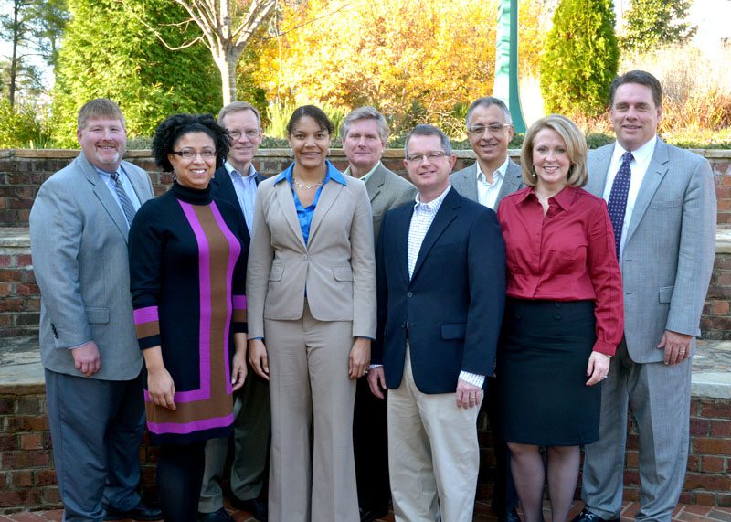 Aurora: (l-r) Doug Newsome, Mary Hughes, Richard deBondt, Tiffany Santigati, Jake Jordal, Mark Kelly, Nour Bouhassoun, Lee Ann Hodge, John Moore