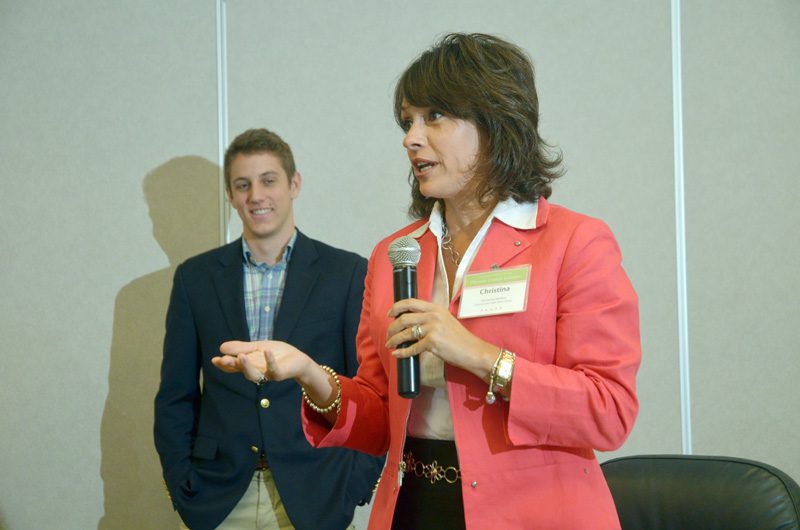 Dr. Christina Melton, Principal of Nursery Elementary and guest of The Triple Nickel Group, and Miller DeVenny, DLI intern