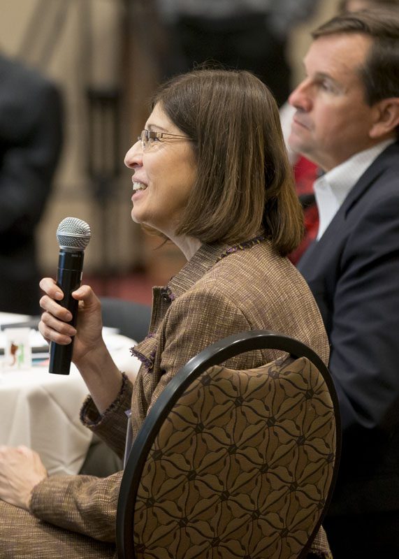 Debbie Long, The Dollar $cholars, asking a question