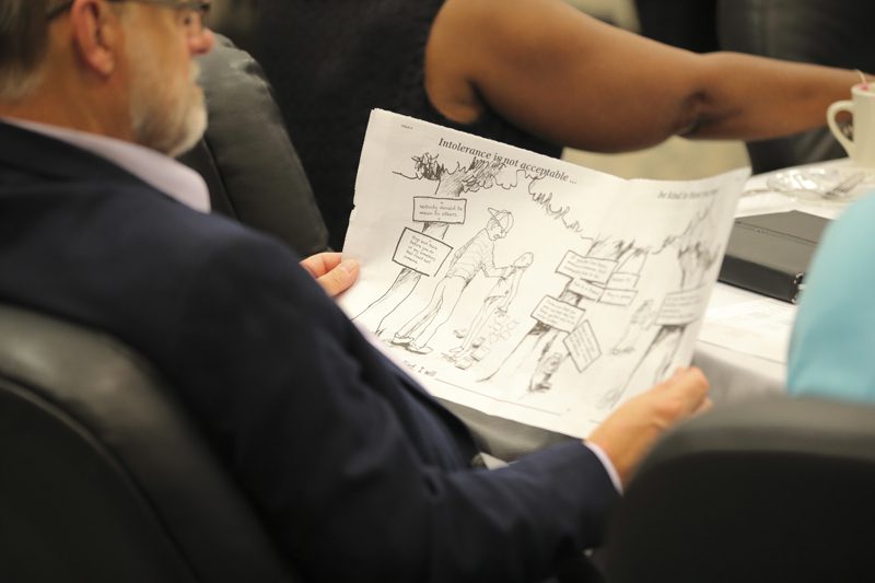 Grant Jackson (Riley Fellow, Midlands Class V) reviews the diversity activity book illustrated by Leo Twiggs.