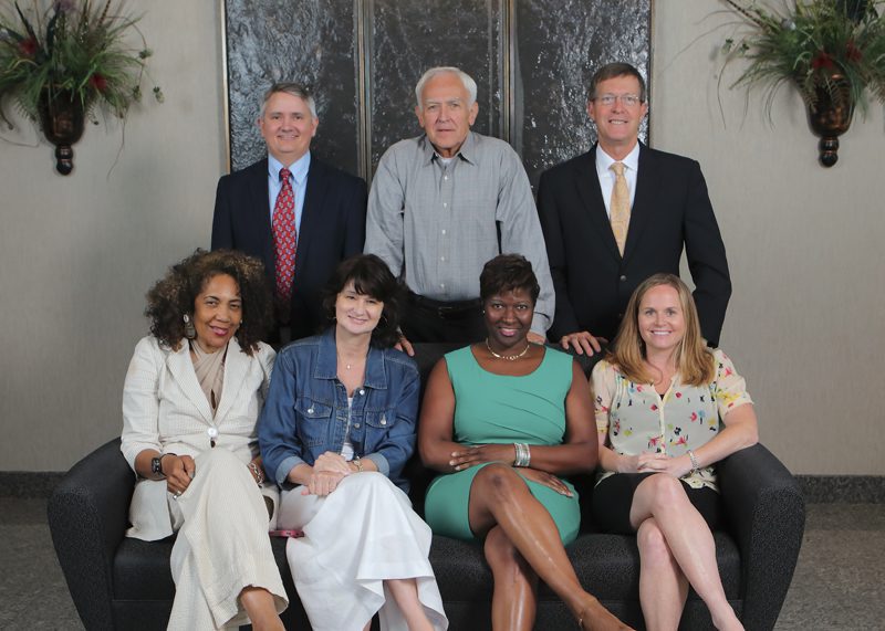 front (l-r): Brandolyn Pinkston, Rainey Knight, LaCrystal Jackson, Natalie Zeigler; back (l-r): Doug Taylor, Dick Puffer, Jim Morris; not pictured: Mindy Taylor (One Hartsville)