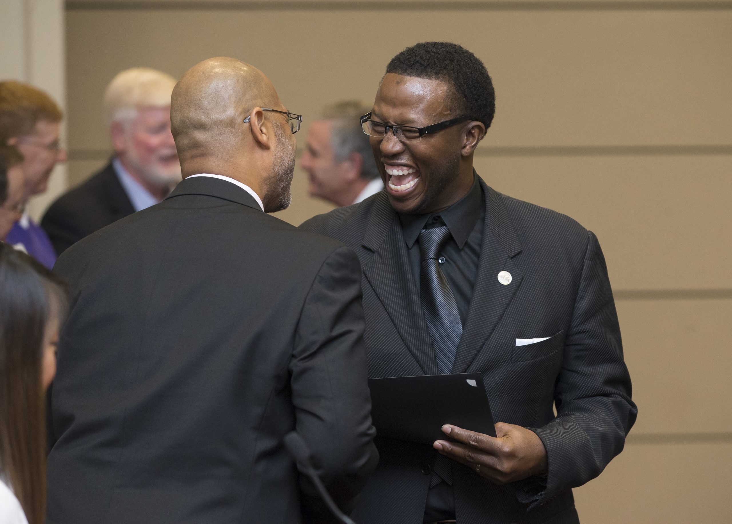 James White receiving his Riley Fellow certificate