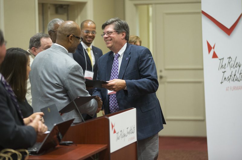 Charles Davis, S.T.A.R.T.S., receiving his Riley Fellow certificate