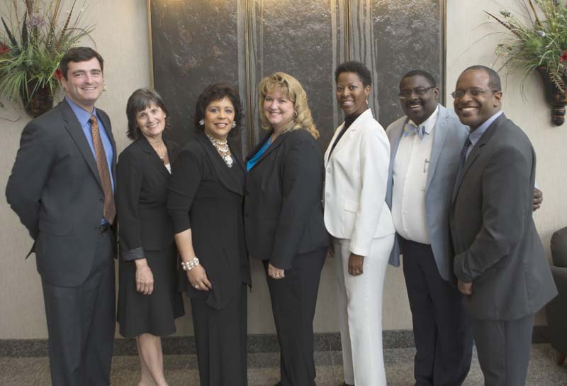 (l-r) Michael Mikota, Tammy Pawloski, Beryl Bachus-Keith, Tricia Richardson, Uvette Pope-Rogers, Craig Washington, Alvin Caughman