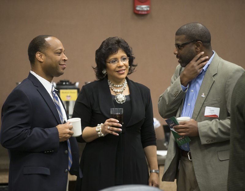 (l-r) Vincent Goggins, Beryl Bachus-Keith and Carlton King