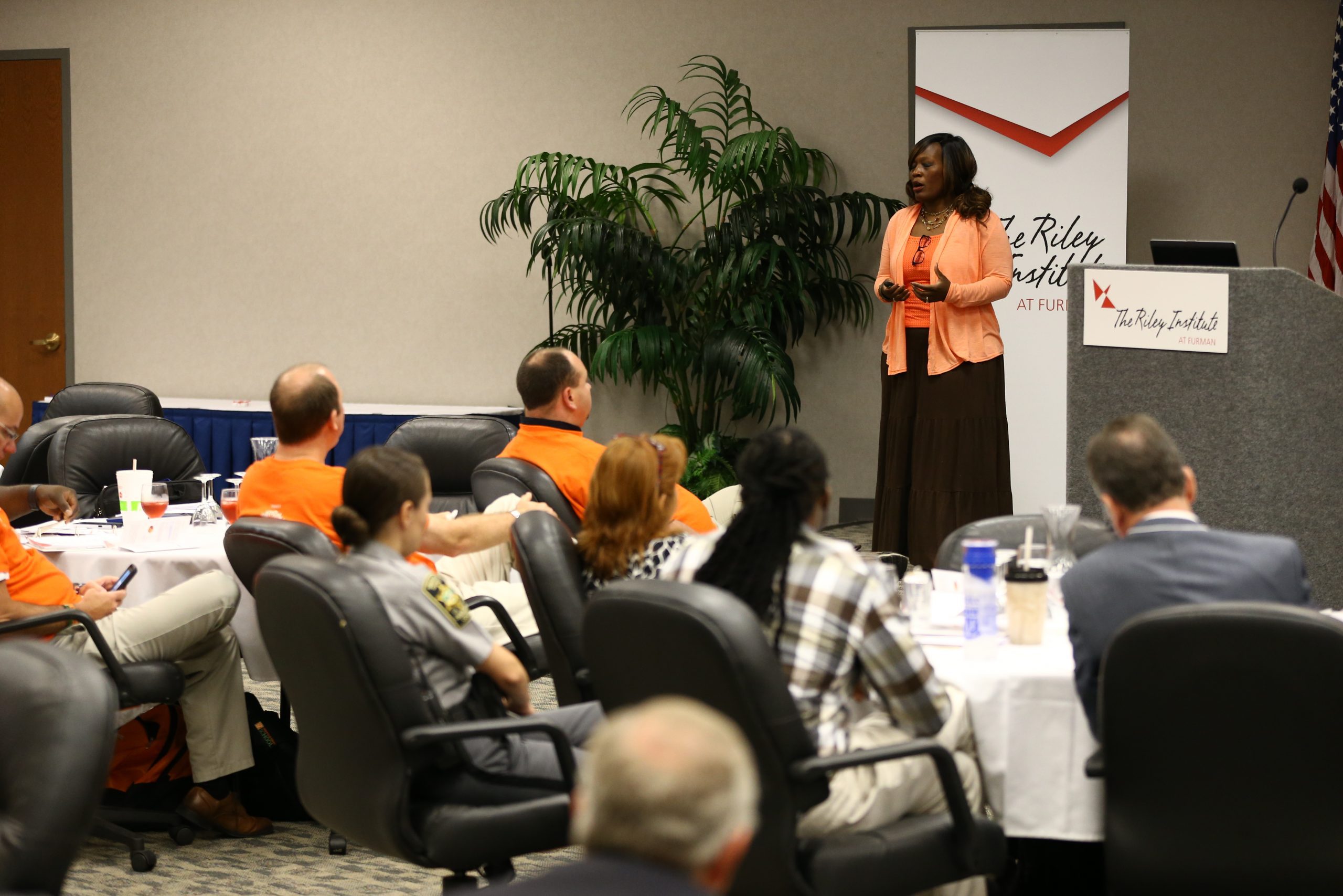 Nicole Jones speaking, Darlington: HDLS Leadership Academy