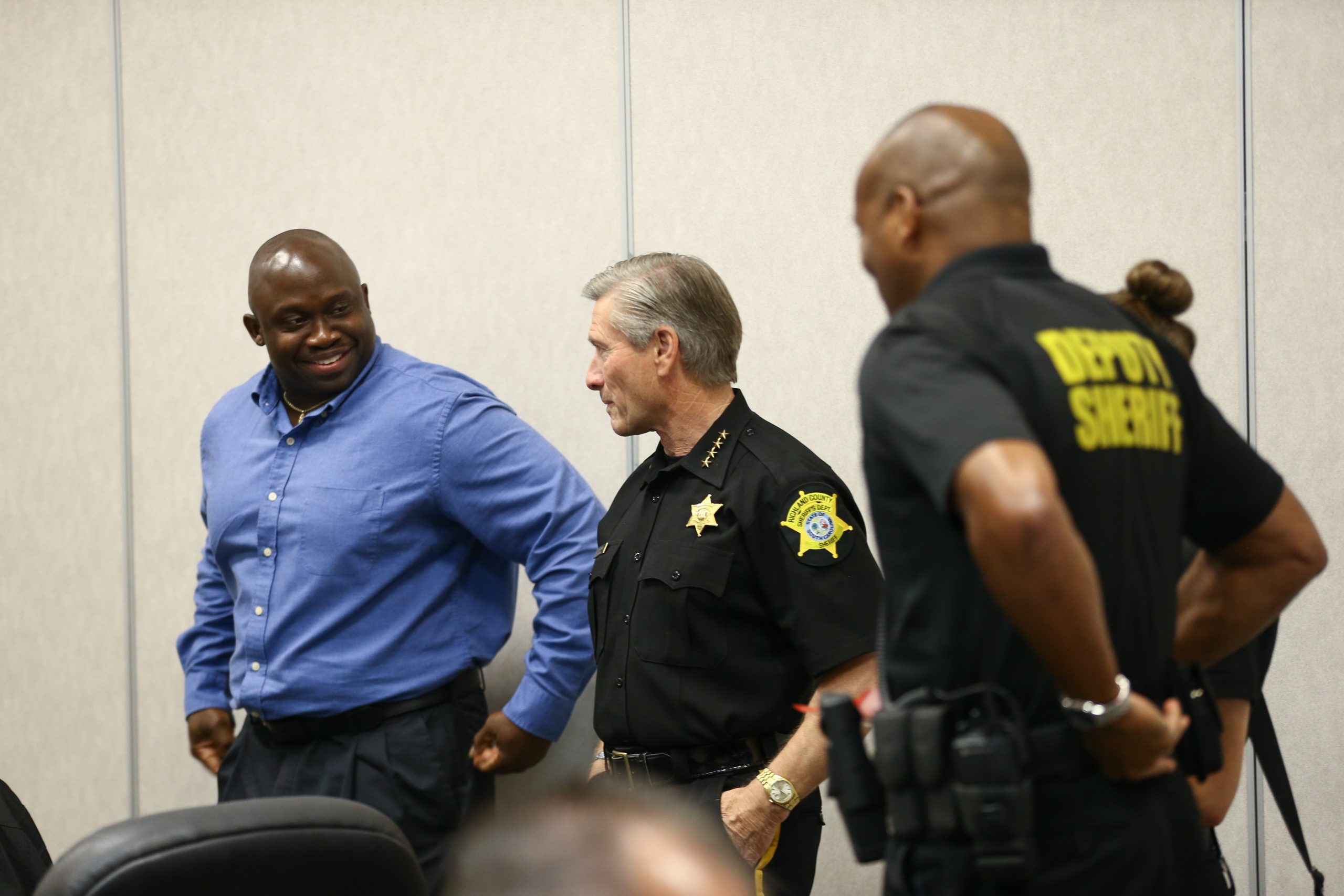 (l-r) Simon Scott, Leon Lott, and Shawn McDaniels