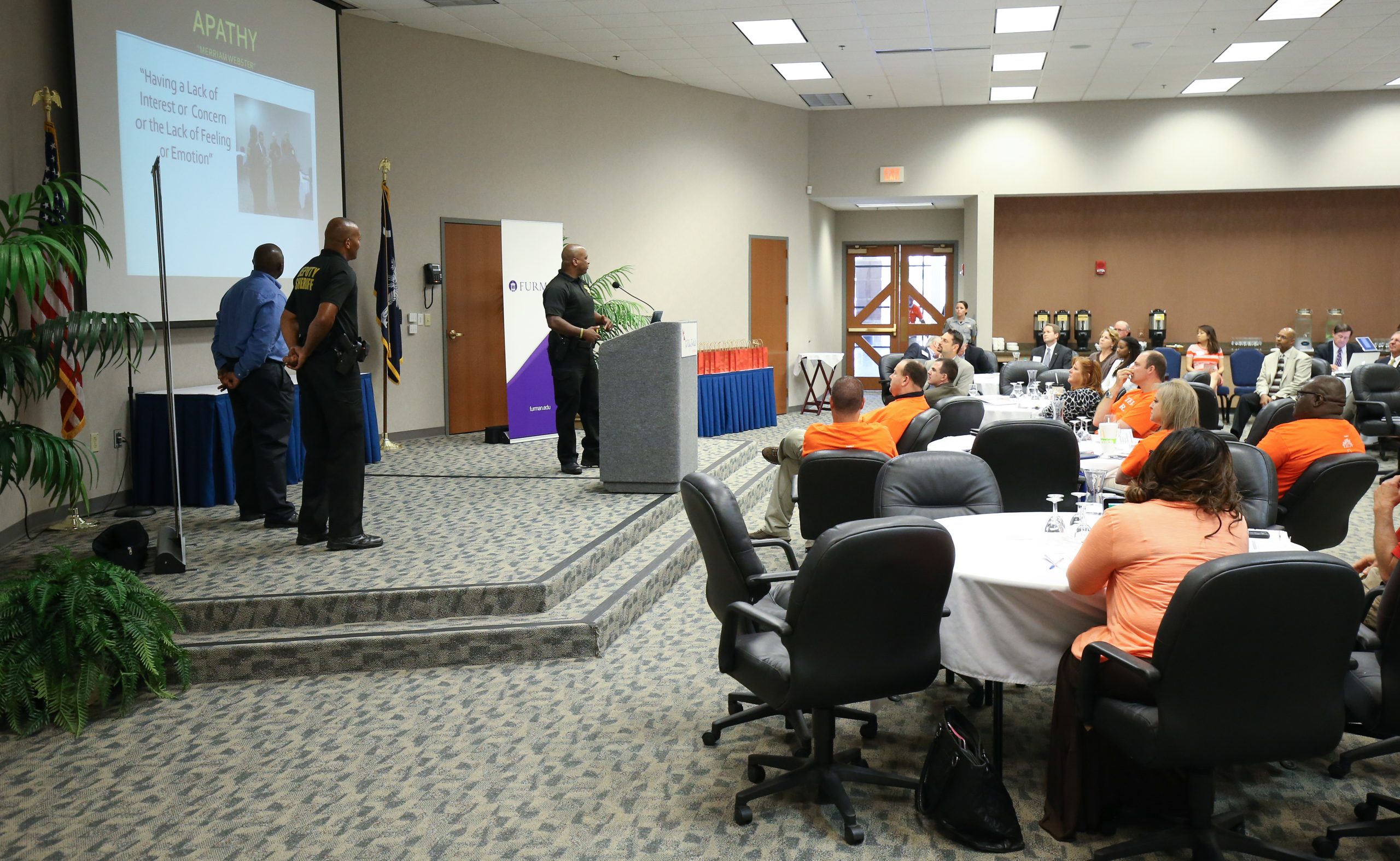 Shawn McDaniels speaking, Lexington-Richland: Classroom to Community Connection