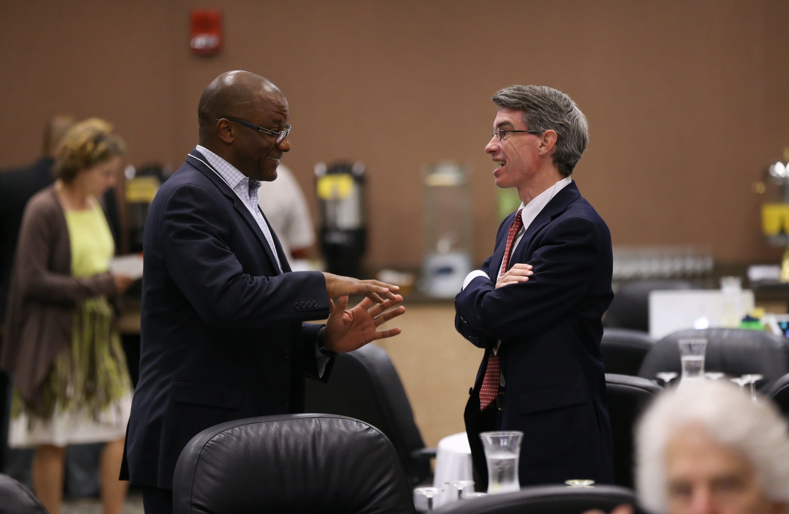 (l-r) Jack Douglas, YLO, and Stephen Cox, Workgroup 4