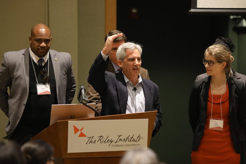 Team Leverage: (l-r) Anton Gunn, Brent Jonas, Sally Newman and Loren Ziff speaking