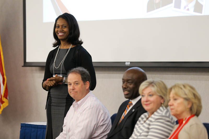 Behind the Headlines: Building a Community of Trust: (l-r) Leah Moody, John Gettys, Greg Davis, Angela Bain and Sarah Lynn Hayes