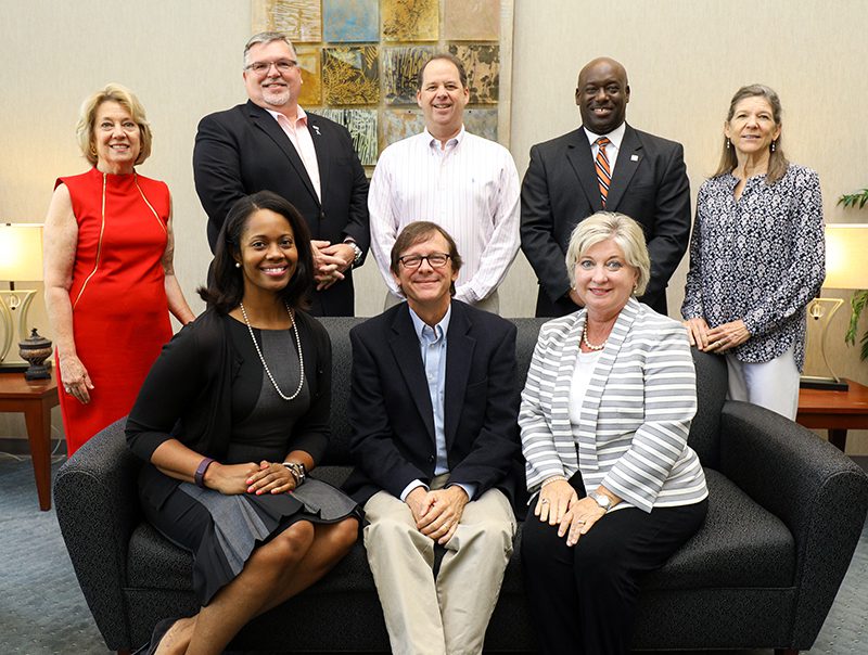 Behind the Headlines: Building a Community of Trust: Row 1 (l-r): Leah Moody, Dean Byrd, Angela Bain; Row 2 (l-r): Sarah Lynn Hayes, Tim Vaughn, John Gettys, Greg Davis, Debbie Robertson