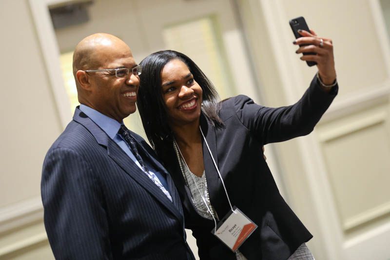 Ricaye Harris, PW Chop, taking a selfie with Juan Johnson