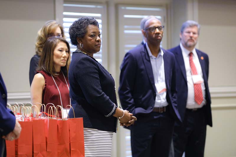 In front (l-r) Thessa Smith, Jerry Blassingame; in back (l-r) Nikki Stafford, Susan McLarty and Paul Hyde, Calder Ehrmann Culinary Program at PW