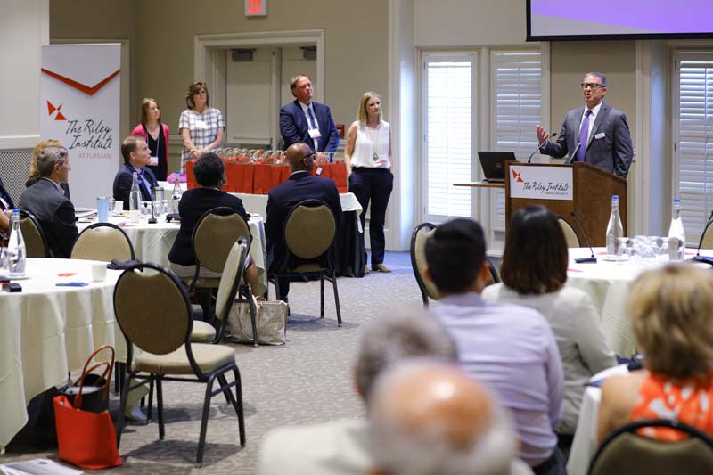 (l-r) Jennifer Parker, Sally Hammond, Paul Newhouse, Caroline Sexton and Mike Winiski speaking, Upstate Storytellers