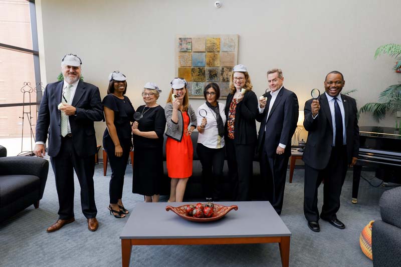 Diversity Detectives team members (l-r): Stephen Suggs, Lisa Cotten, Lynn Teague, Ann Warner, Bhavna Maker Vasudeva, Dana Yow, Steve Parham and John Lane