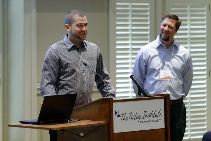 James Keel, guest speaker on behalf of the team, and John Lattimore, SAFER
