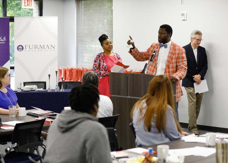 J.R. Green speaking, One Fairfield