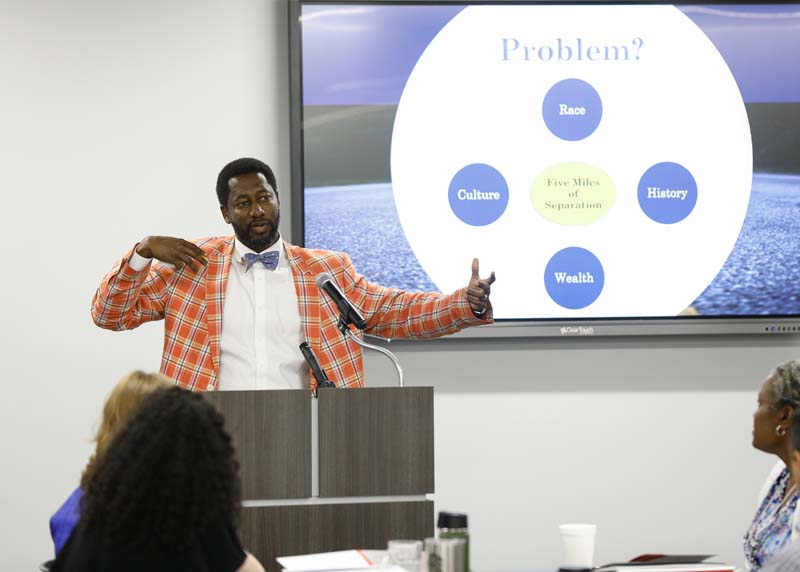 J.R. Green speaking, One Fairfield