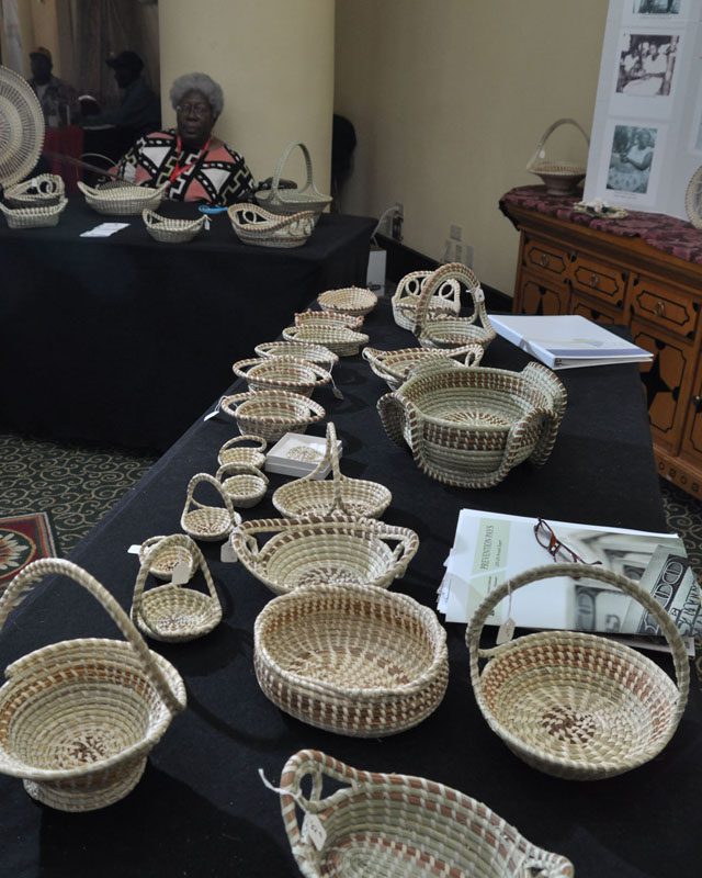 M. Jeannette Gaillard Lee, master sweetgrass basket maker from Mt. Pleasant, South Carolina