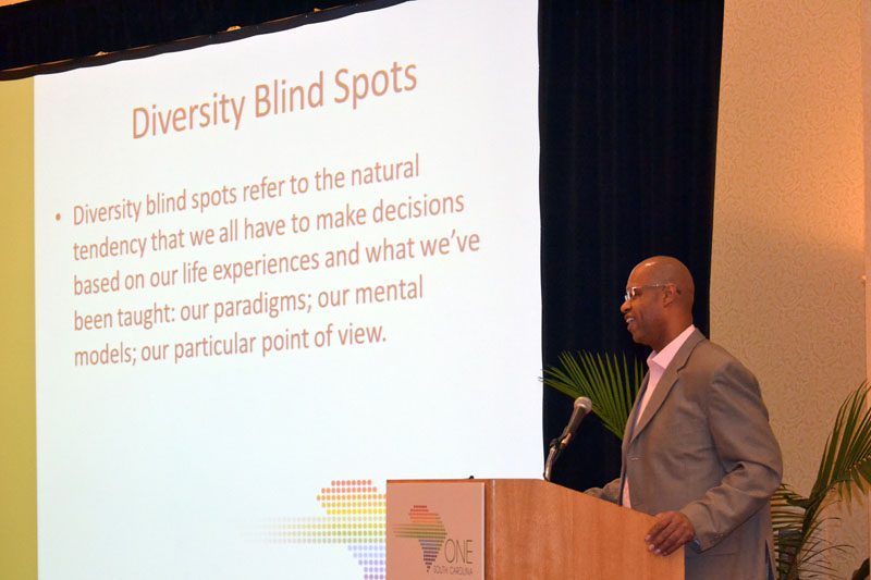 Juan Johnson talking about Diversity Blind Spots