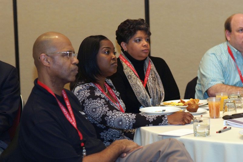 (l-r) Juan Johnson, a guest and Sharon McGhee