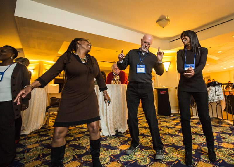 Glenis Redmond, Ken May and Patricia Walton