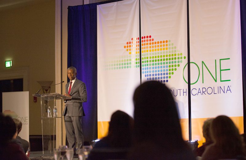 John Simpkins, General Counsel, US Agency for International Development, making remarks