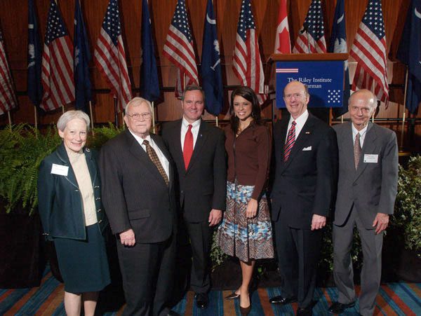 (l-r) Nancy and Howard Baker, Bobby Harrell, Erika Powell, David Wilkins, Dick Riley
