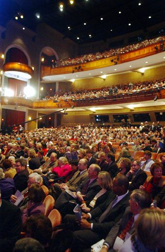 The crowd at the Peace Center