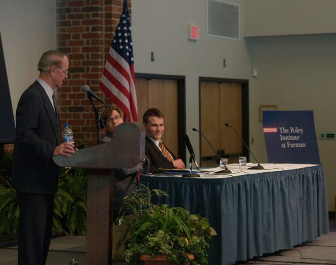 Panel moderator, Jim Guth, William R. Kenan, Jr., Professor of Political Science at Furman