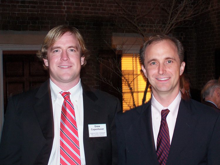 (l-r) Drew Copenhaven, Charleston Law Review, and Will Cook, Faculty Advisor, Charleston Law Review & Assistant Professor of Law, Charleston School of Law