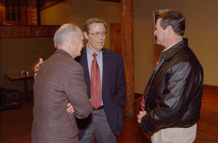 Merle Black with Secretary Riley and Dr. Don Gordon, executive director of the Riley Institutute