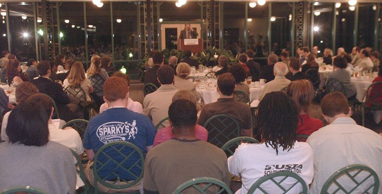 The address was attended by Furman faculty and students, and community members