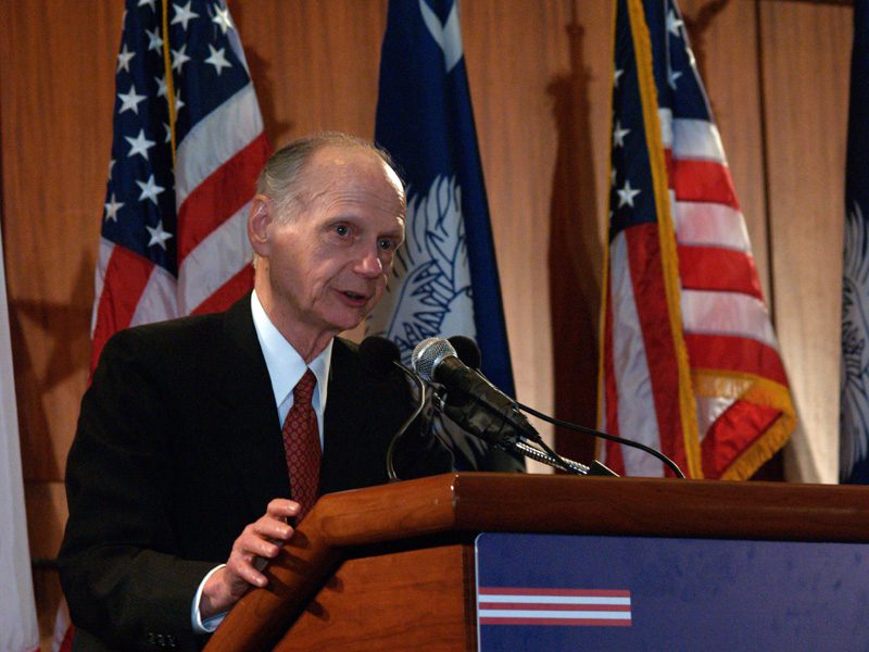 Richard Riley addressing the guests