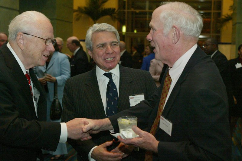 Lester Bates, former Ambassador to the UK Phil Lader and Benjamin Geer Keys