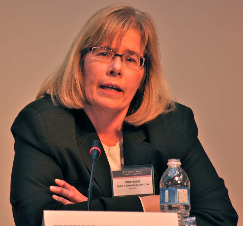 Panel Six: Professor Robin Kimbrough-Melton, a Clemson University research professor, discussing the social cost of juvenile justice