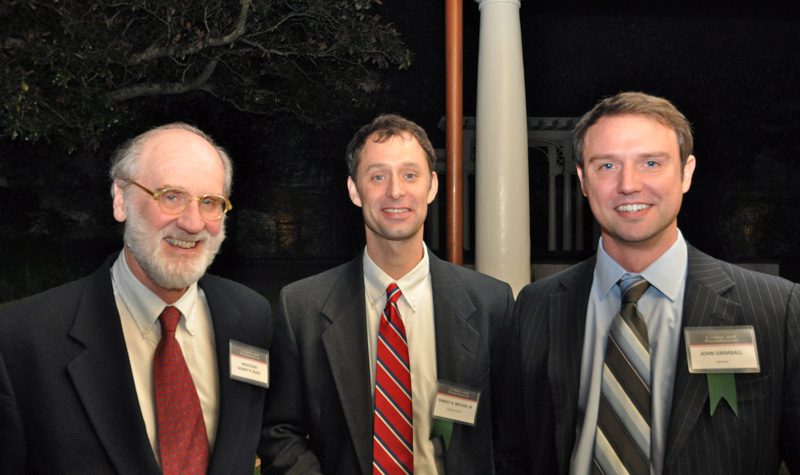 (l-r) Professor Bob Black; Yancey McLeod, Research Editor, Charleston Law Review; and John Grimball, member, Charleston Law Review