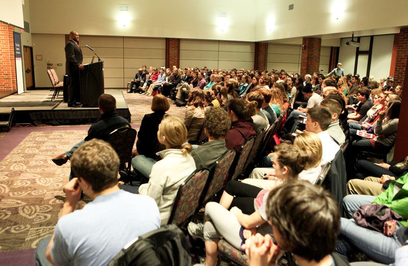 Anton Gunn delivered his address to a full house