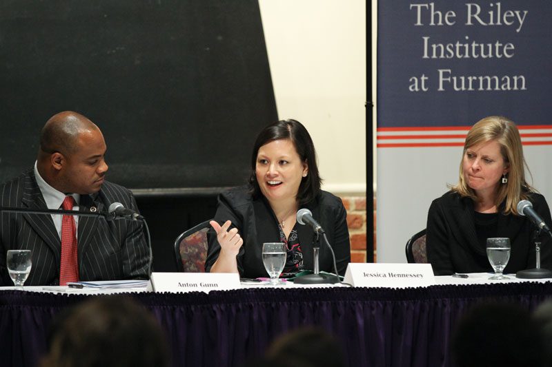 Anton Gunn, Jessica Hennessey and Kristy Maher