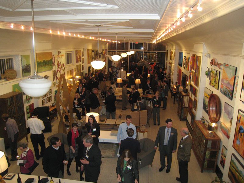 The reception at Michael Mitchell Art Gallery