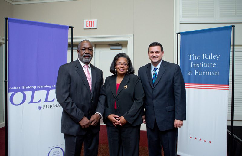 (l-r) Roland Gardner, Lisa Waddell and Mark Quinn