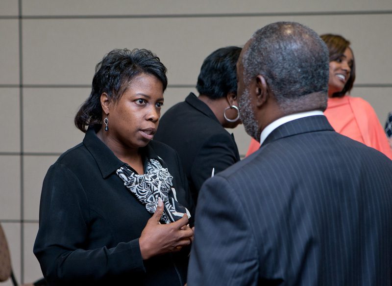 Roland Gardner continuing the conversation with guests